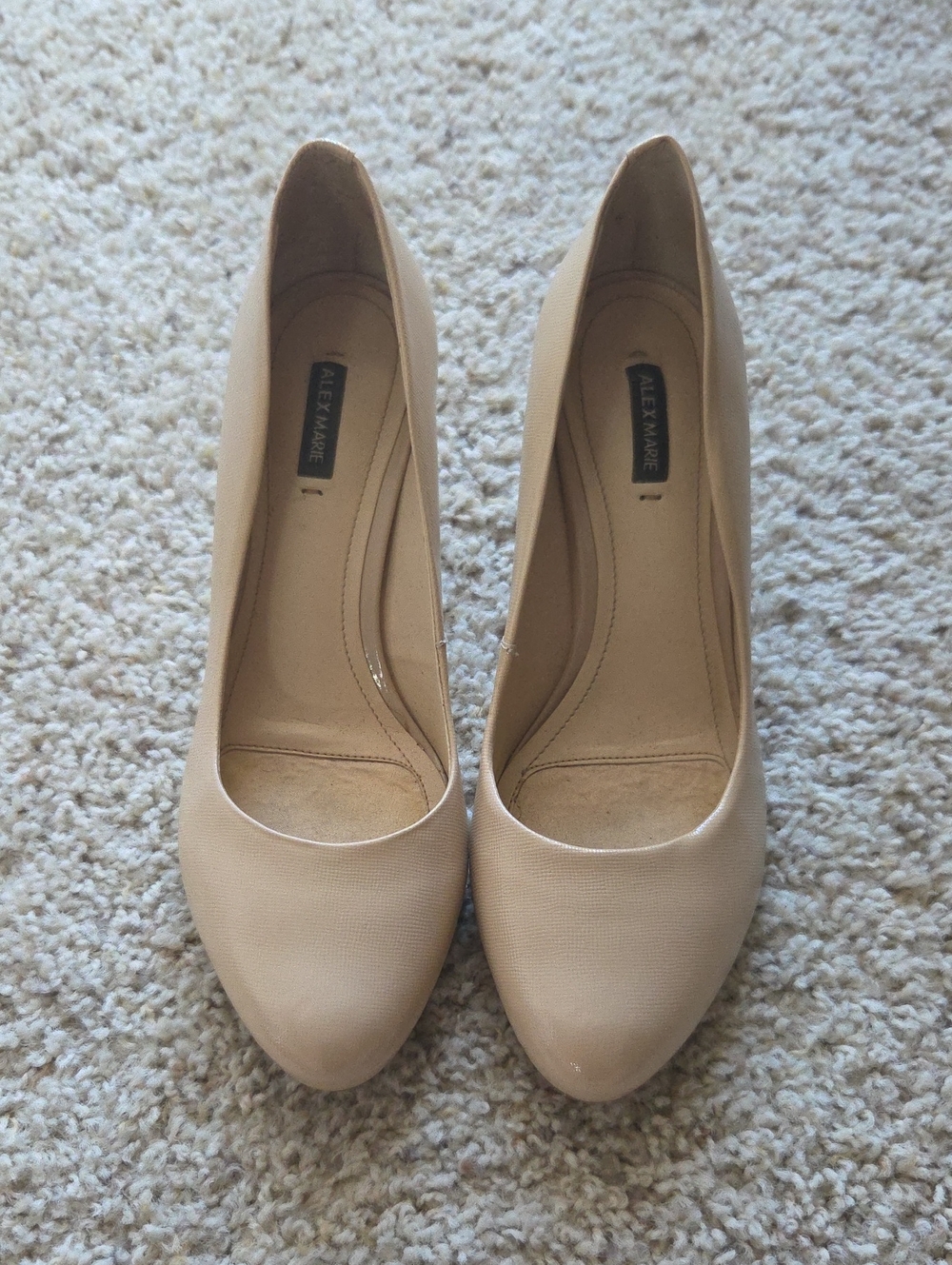 Alex Marie Nude Round-Toe Pumps